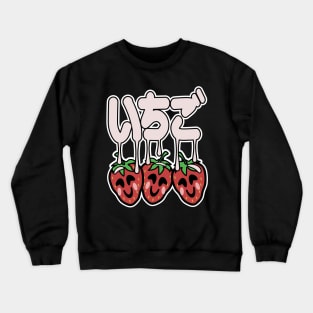 Funny kawaii Japanese Strawberries and Cream Crewneck Sweatshirt